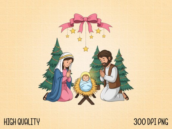 Baby Jesus Mary Joseph PNG: T-Shirt Designs for Local Branding