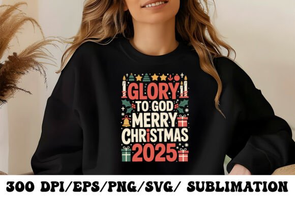 Beautiful Christian Merry Christmas 2025 T-Shirt Designs