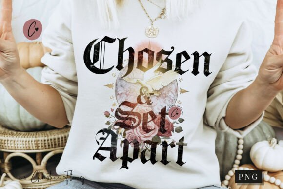 Chosen Set Apart Christian PNG for T-Shirt Designs