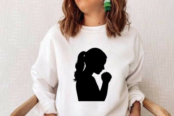 Christian Girl Clipart Vector Design for T-Shirt Designs