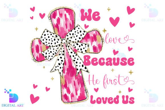 Coquette Jesus Valentine PNG for T-Shirt Designs