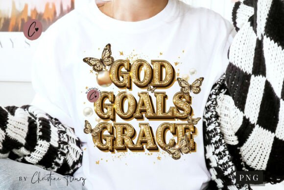 God Goals Grace Christian PNG T-Shirt Designs