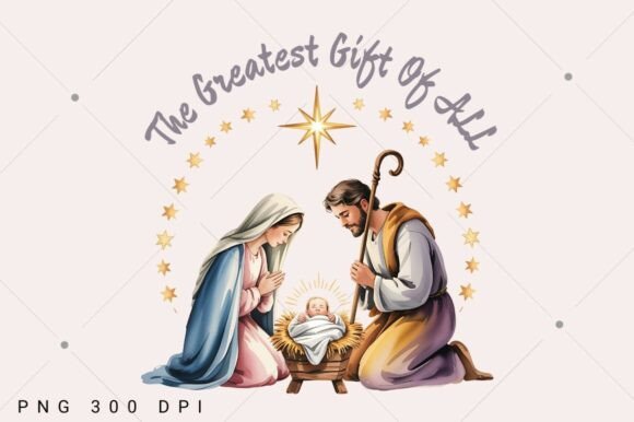 Greatest Gift of All PNG: Coquette Jesus T-Shirt Designs