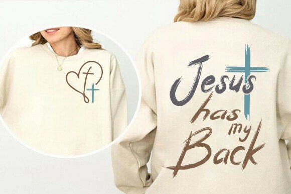 Jesus Has My Back SVG — T-Shirt Designs & More
