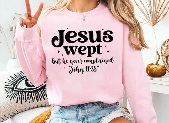 Jesus Wept PNG, T-Shirt Designs