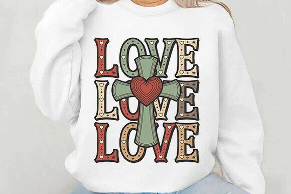 Love PNG: Christian Valentines PNG for T-Shirt Designs