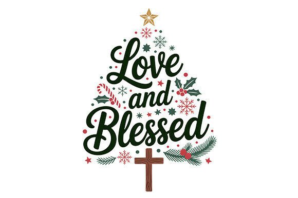 Loved and Blessed PNG, Christian T-Shirt Designs