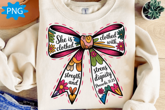 She is Clothed with Strength, Christian T-Shirt Designs