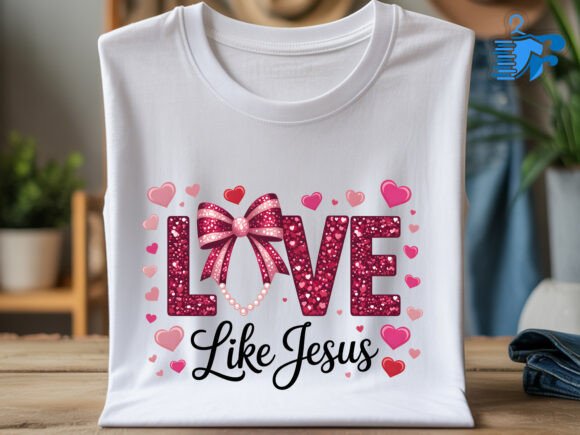 Valentine Love Like Jesus T-Shirt Designs