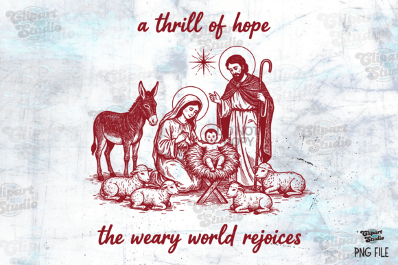 Vintage Retro Christmas Christian PNG T-Shirt Designs